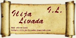 Ilija Livada vizit kartica